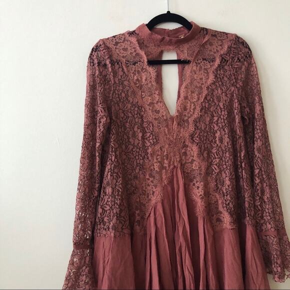 Free People Secret Origins Dress in Rosy Coral - Picture 3 of 7